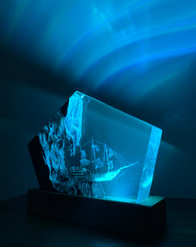 The Flying Dutchman Ship Handmade Resin Nightlight