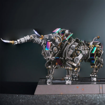 DIY 3D Metal Mechanical Bull Animal Model Assembly Kit 1087Pcs