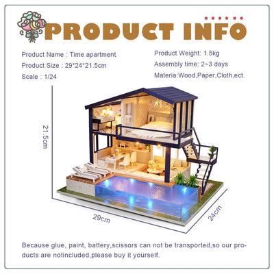 Puzziv 1: 24 DIY Dollhouse Kit (Time Apartment)