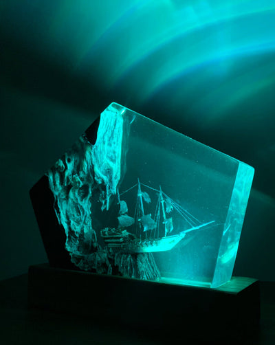 The Flying Dutchman Ship Handmade Resin Nightlight