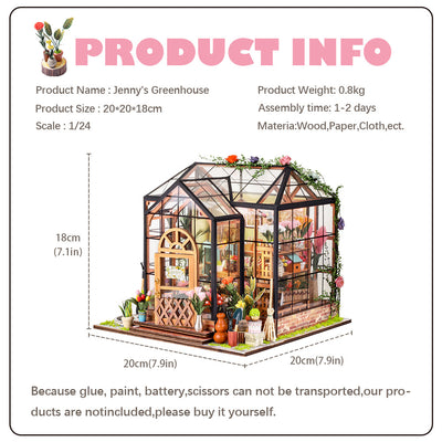 Puzziv  1: 24 DIY Dollhouse Kit (Jenny's Greenhouse)