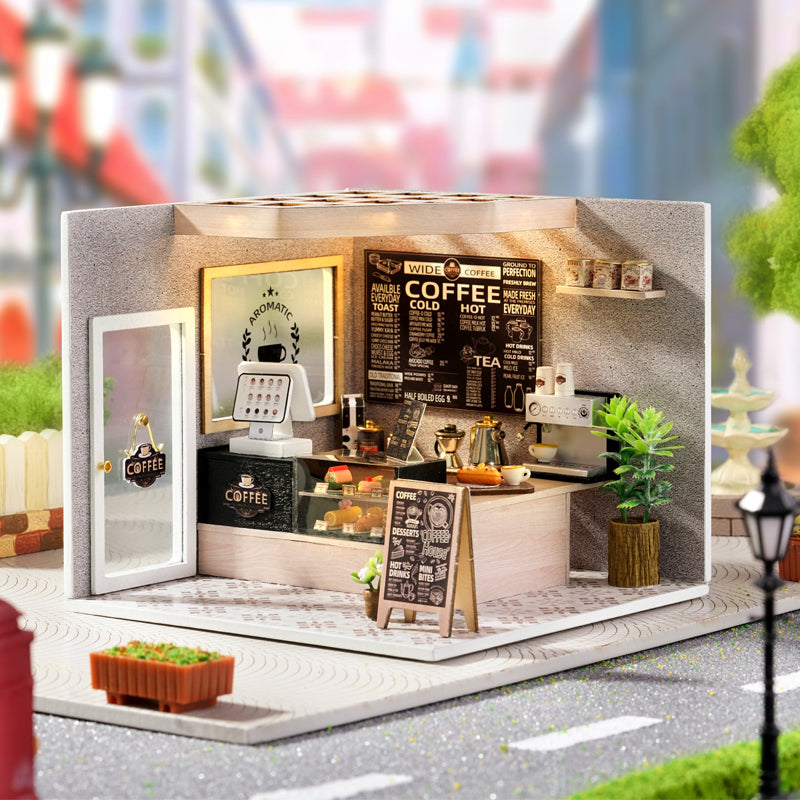 Puzziv 1: 24 DIY Dollhouse Kit (Leisurely coffee shop)