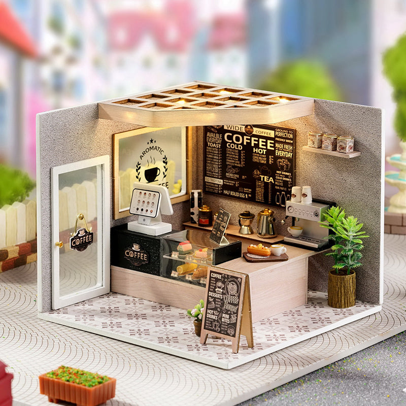 Puzziv 1: 24 DIY Dollhouse Kit (Leisurely coffee shop)