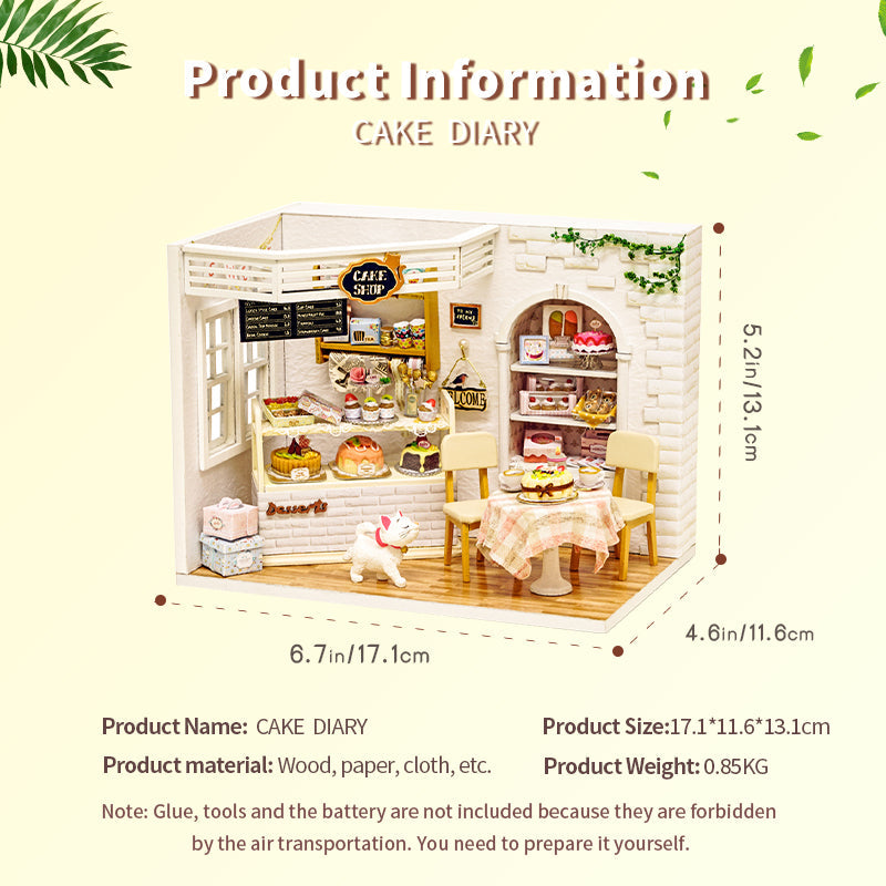 Puzziv 1:24 DIY Dollhouse Kit (Cake Diary)