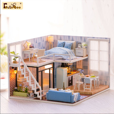 Puzziv 1: 24 DIY Dollhouse Kit (Blue Time)