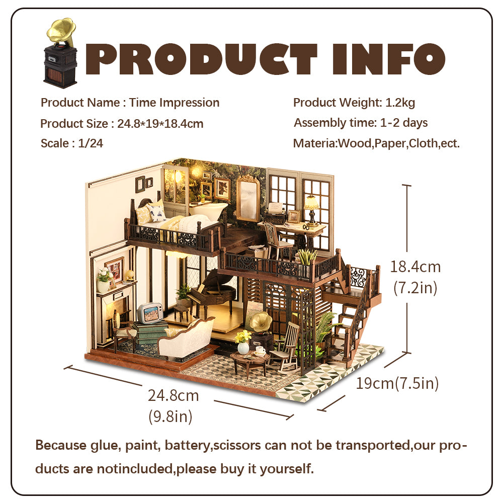 Puzziv  1: 24 DIY Dollhouse Kit (Time Impression)