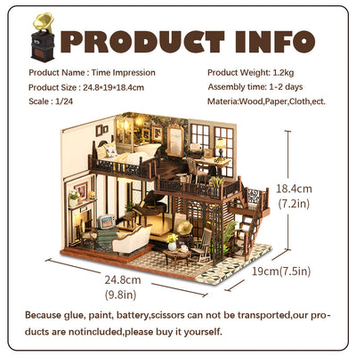 Puzziv  1: 24 DIY Dollhouse Kit (Time Impression)