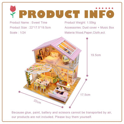 Puzziv 1: 24 DIY Dollhouse Kit (Sweet Time)