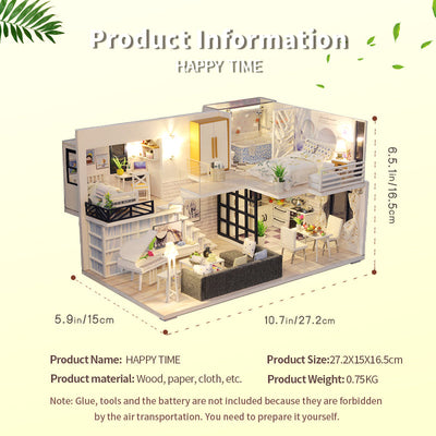 Puzziv 1: 24 DIY Dollhouse Kit (Happy Time)