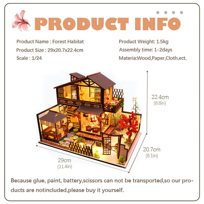 Puzziv 1: 24 DIY Dollhouse Kit (Forest habitat)