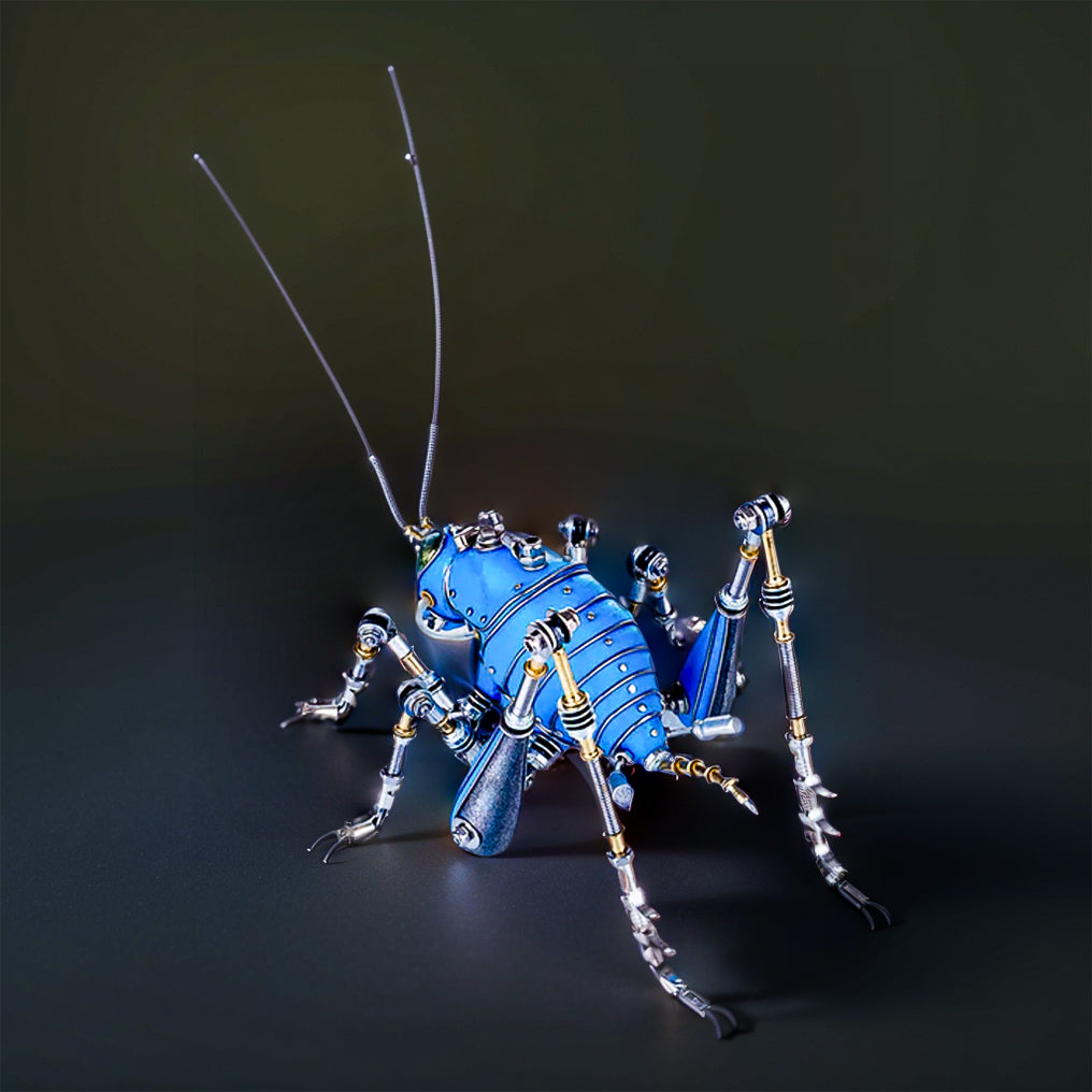 DIY 3D Metal Mechanical Blue Cricket Steampunk Craft Puzzle Model Assembly Kit