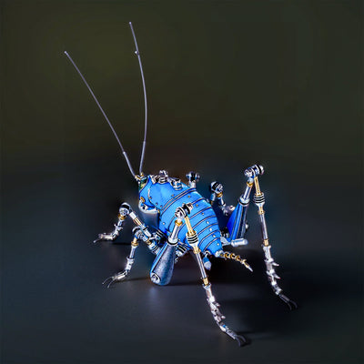 DIY 3D Metal Mechanical Blue Cricket Steampunk Craft Puzzle Model Assembly Kit