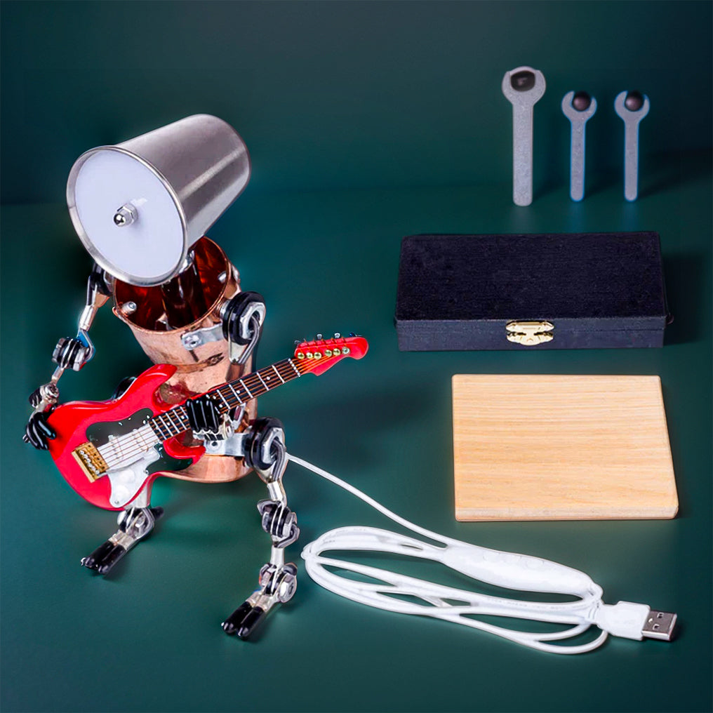 Steampunk 3D Metal Robot Band Model Kit - Create Your Own Handcrafted Masterpiece!