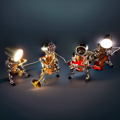 Steampunk 3D Metal Robot Band Model Kit - Create Your Own Handcrafted Masterpiece!