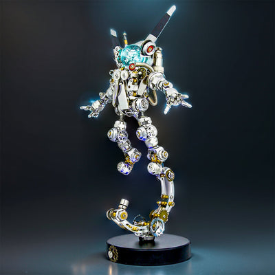 Futuristic 3D Sci-Fi Punk Metal Rabbit Model Kit - 500 Intricate Pieces for Creative Assembly