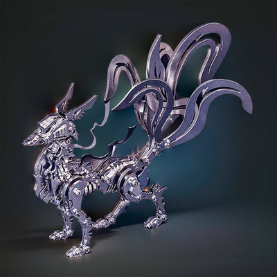 DIY 3D Metal Mechanical Nine-tailed Fox Puzzle Model Kit Assembly