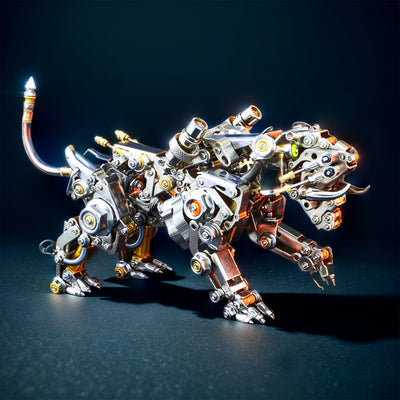 DIY 3D Metal Bengal Tiger and Smilodon with Wing Puzzle  Tiger Model Kit-700PCS+