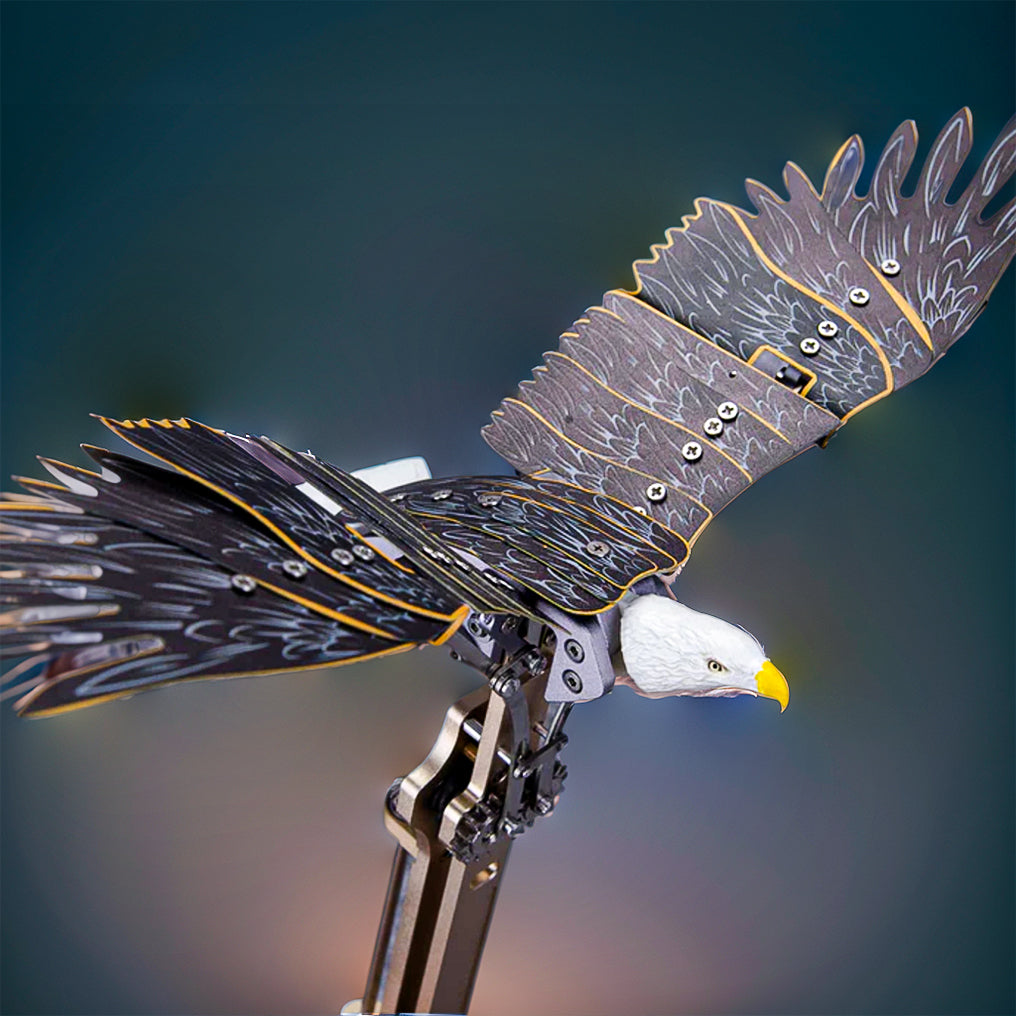 DIY 3D Bald Eagle Model Kit - Haliaeetus Leucocephalus with Flying and Flapping Wings