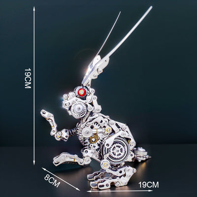 DIY 3D Metal Punk Mechanical Rabbit Puzzle Model Crafts Assembly Kit-500PCS