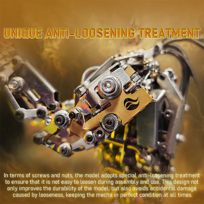 Intricate DIY 3D Steampunk Protoss Mecha Metal Model Kit with LED Lights - Over 1020 Pieces!