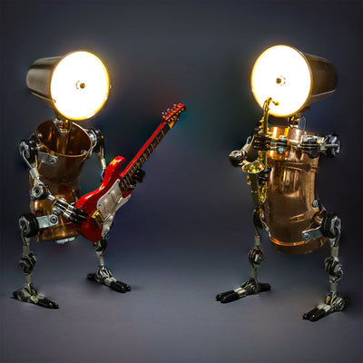 Steampunk 3D Metal Robot Band Model Kit - Create Your Own Handcrafted Masterpiece!