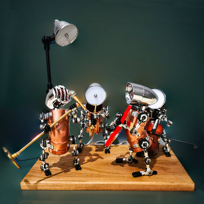 Steampunk 3D Metal Robot Band Model Kit - Create Your Own Handcrafted Masterpiece!