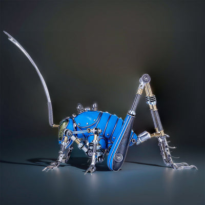 DIY 3D Metal Mechanical Blue Cricket Steampunk Craft Puzzle Model Assembly Kit