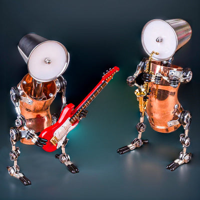 Steampunk 3D Metal Robot Band Model Kit - Create Your Own Handcrafted Masterpiece!