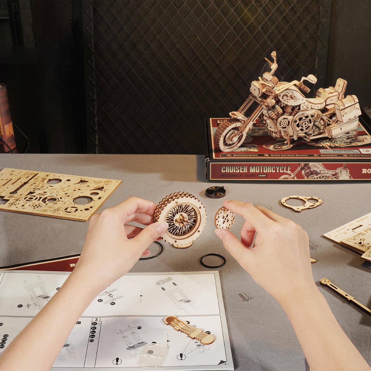 Puzziv Cruiser Motorcycle LK504 3D Wooden Puzzle