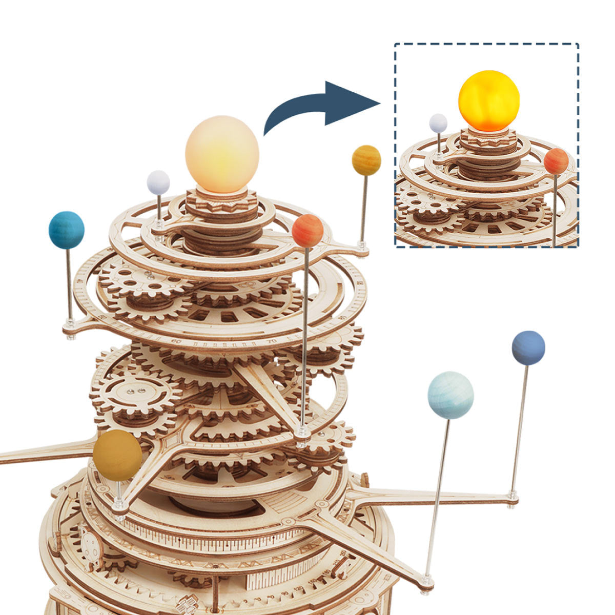 Puzziv Mechanical Orrery ST001 3D Wooden Puzzle