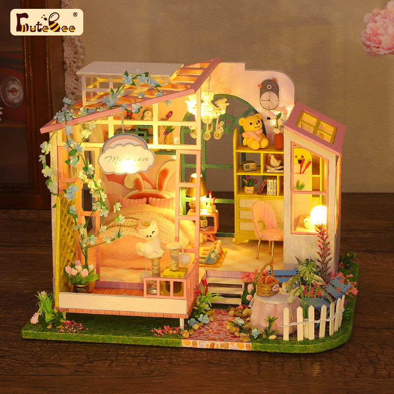 Puzziv 1:24 DIY Dollhouse Kit ( Story of Flowers )