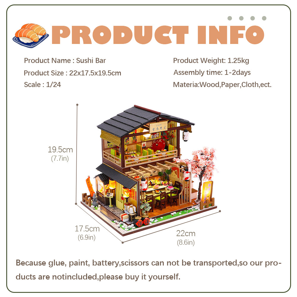 Puzziv 1: 24 DIY Dollhouse Kit（Gubbion & Sushi）