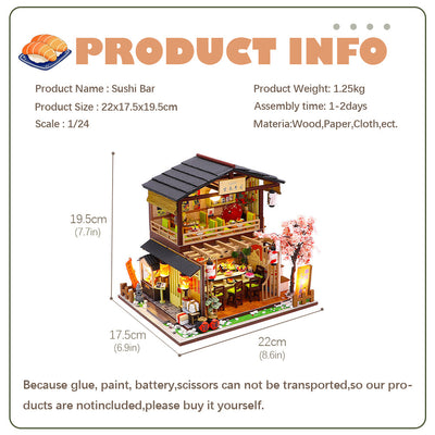 Puzziv 1: 24 DIY Dollhouse Kit（Gubbion & Sushi）