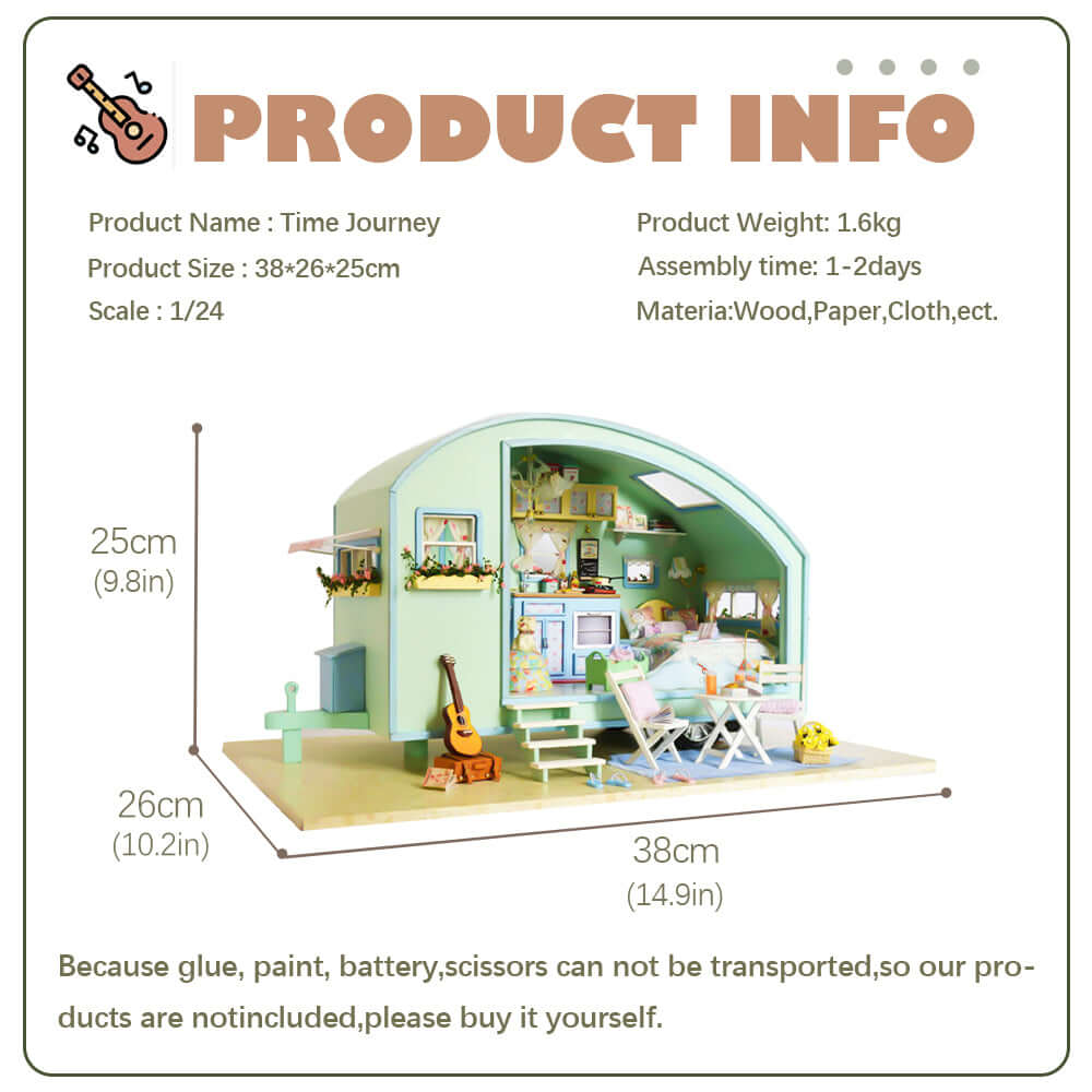 Puzziv 1:24 DIY Dollhouse Kit (Time Journey)