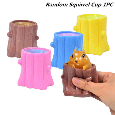 SQUEEZING SQUIRREL CUP TOY