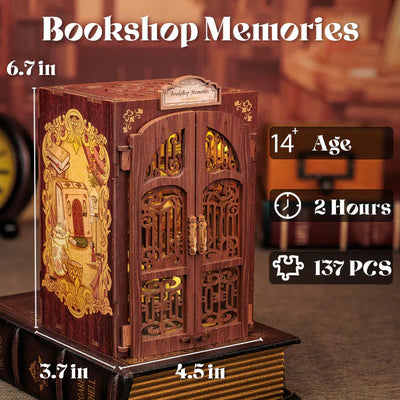 Puzziv DIY Book Nook Kit（Bookshop Memories