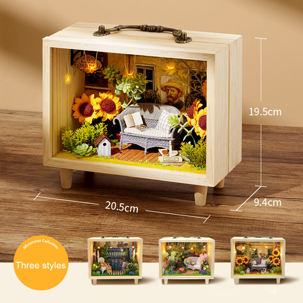 Puzziv 1: 24 DIY Dollhouse Kit (Small wooden box)