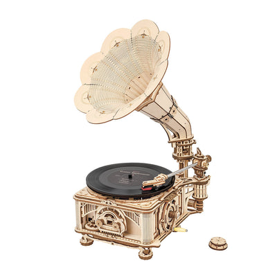 Puzziv DIY Crank Classic Gramophone LKB01 (Hand Rotating)