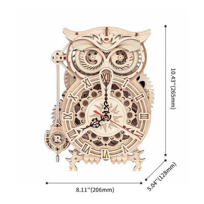 Puzziv Owl Clock LK503 Battery Mechanical Gears Kit