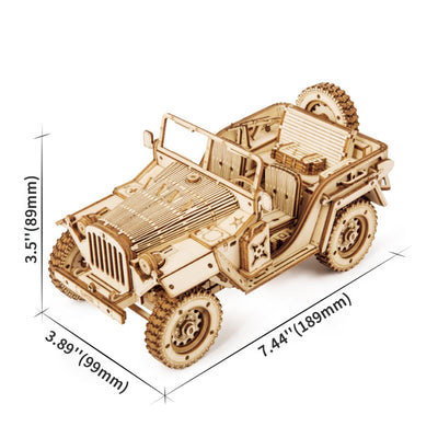 Puzziv Army Field Car MC701 -1:18 Scale Jeep Model