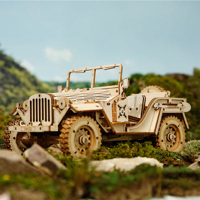 Puzziv Army Field Car MC701 -1:18 Scale Jeep Model