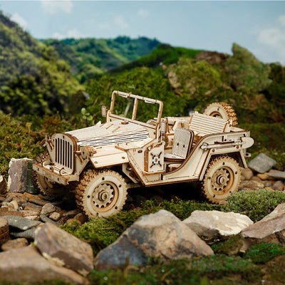 Puzziv Army Field Car MC701 -1:18 Scale Jeep Model