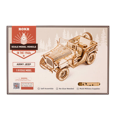 Puzziv Army Field Car MC701 -1:18 Scale Jeep Model