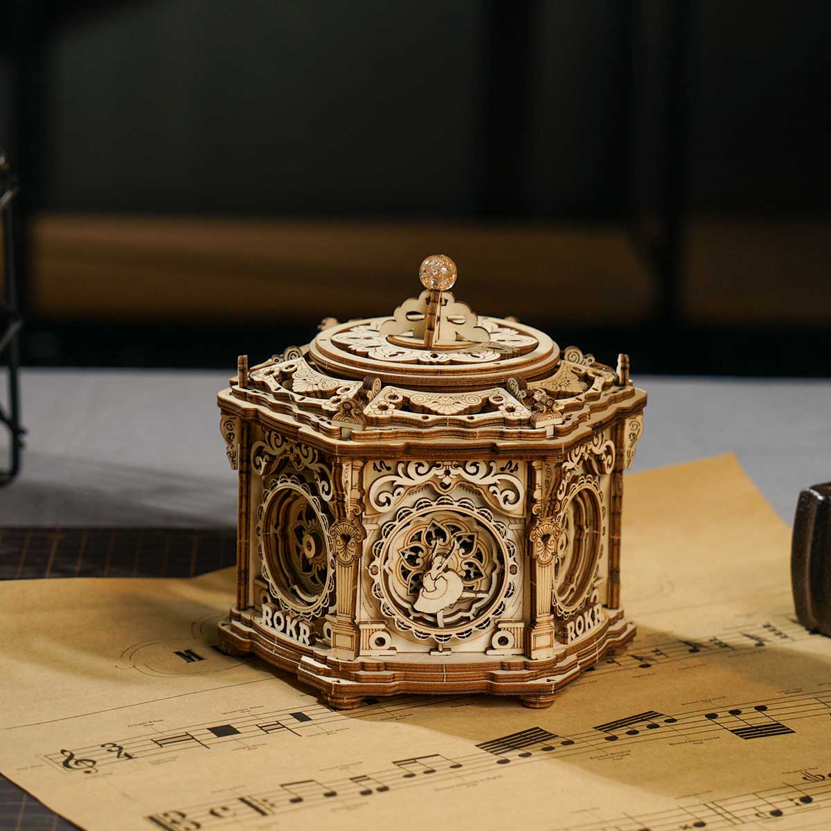 Puzziv Secret Garden DIY Mechanical Music Box AMK52