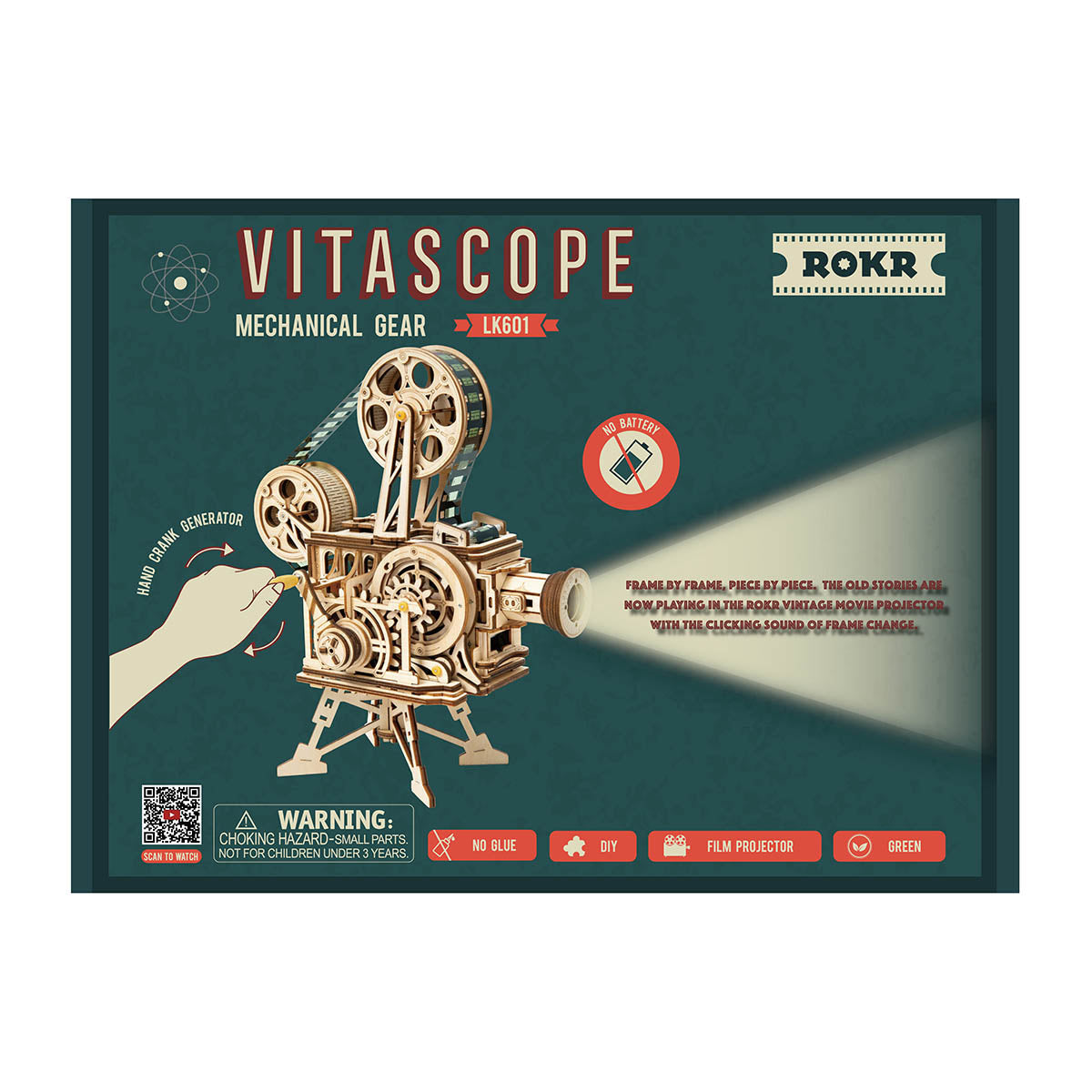 Puzziv Vitascope LK601 Mechanical Movie Projector Kit