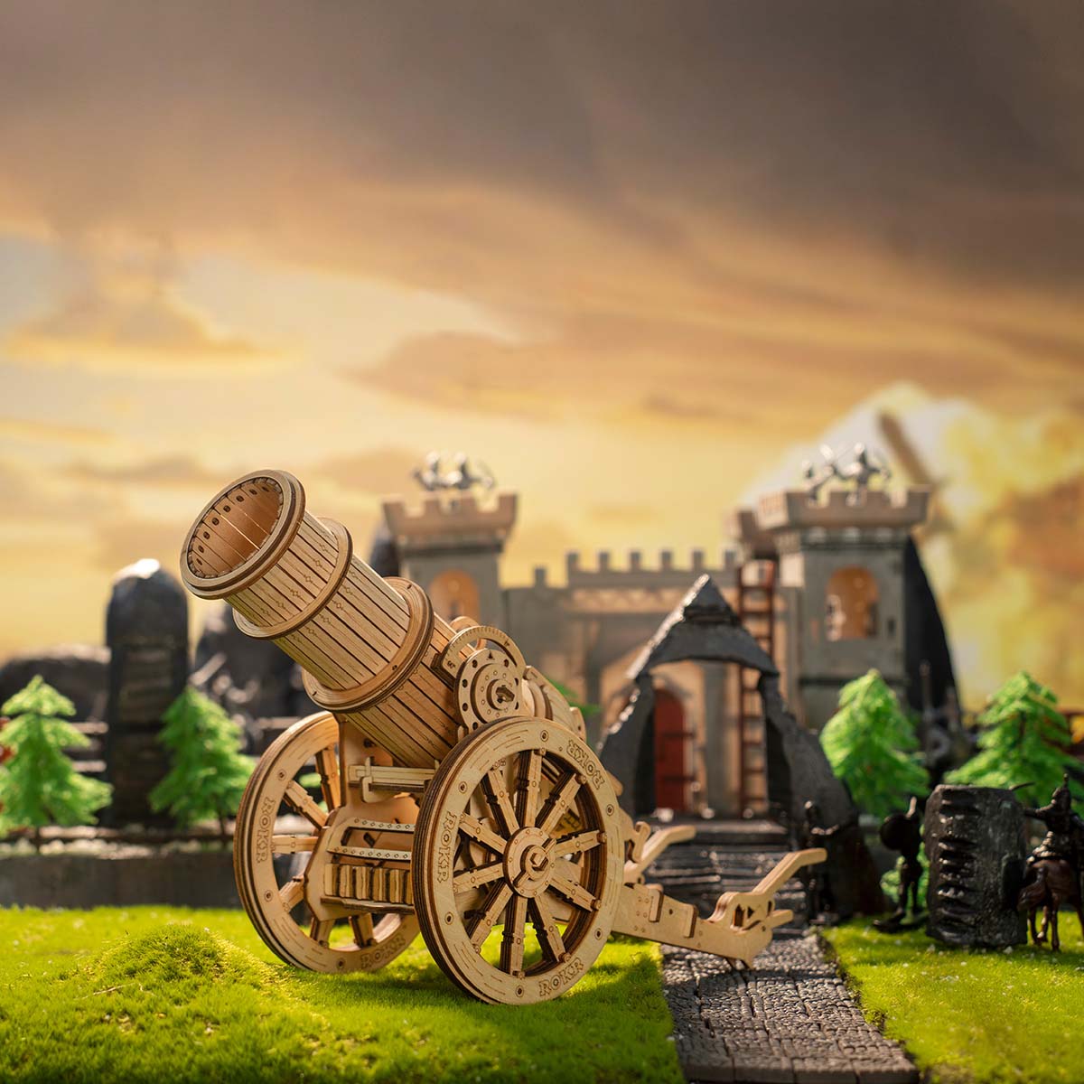 Puzziv Epic War Series | Wheeled Siege Artillery KW801 (Include 5 Table Tennis Balls)