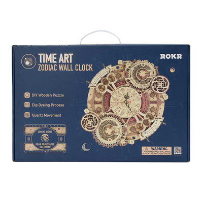 Puzziv Zodiac Wall DIY Clock Time Engine LC601-3D Wooden Puzzle